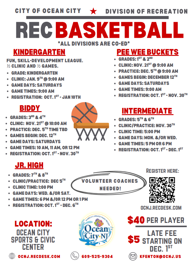 2026 - 2027 Rec Basketball Flyer