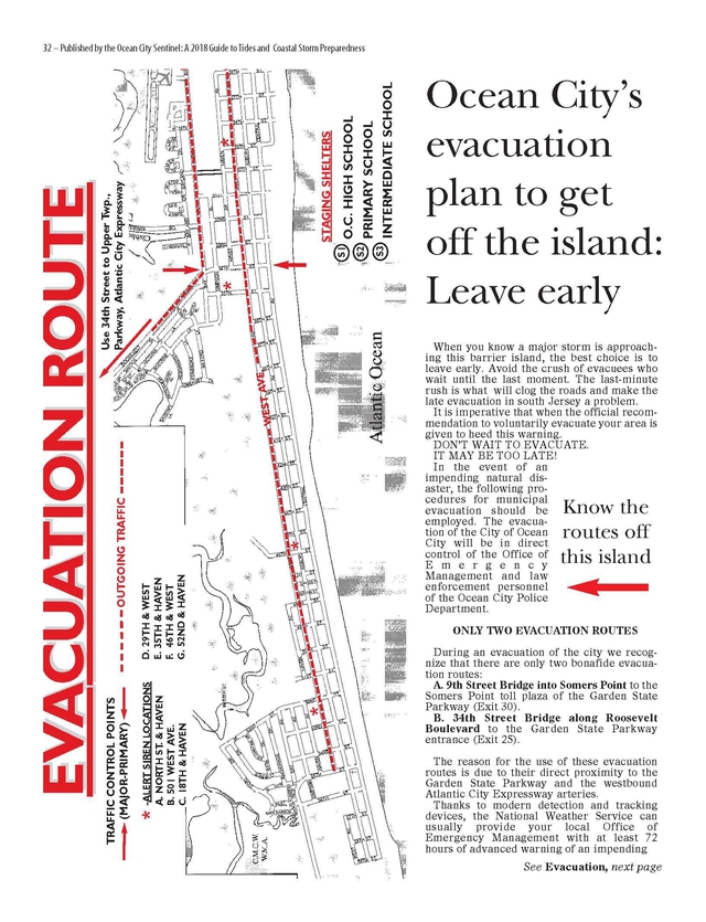 Welcome To Ocean City New Jersey America S Greatest Family Resort Evacuation Route Map Welcome To Ocean City New Jersey America S Greatest Family Resort Evacuation Route Map